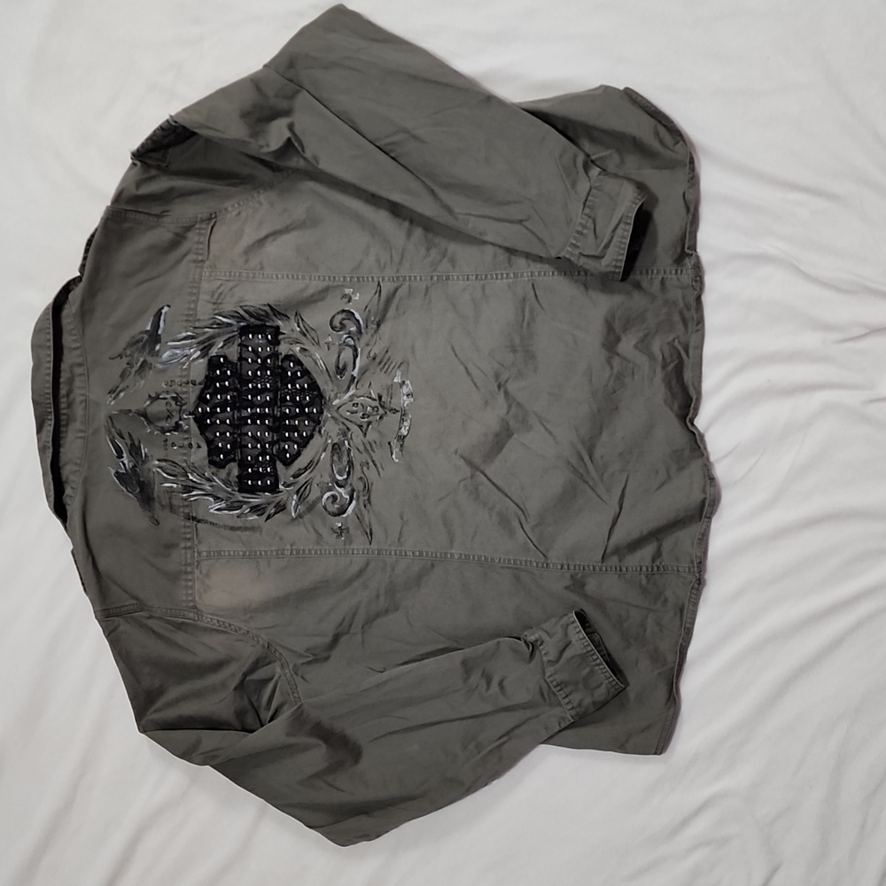 Harley Davidson botton down military style size 3W